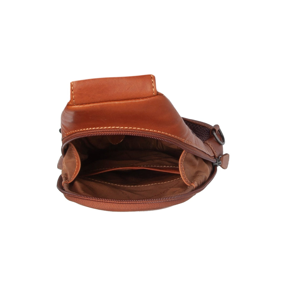 Cognac Leather Sling Bag Bowey til Kvinder, detail view 4