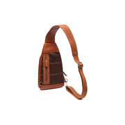 Cognac Leather Sling Bag Bowey til Kvinder, detail view 6