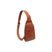 Cognac Leather Sling Bag Bowey til Kvinder, front view