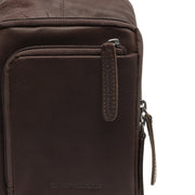Brown Leather Sling Bag Riga til Kvinder, detail view 1