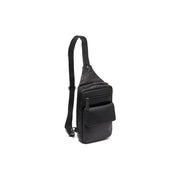 Leather Sling Bag Turelle til Kvinder in Classic 100% Full-Grain Leather - Full Exterior Front Profile View | Buy Online