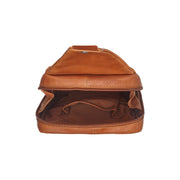 Cognac Leather Sling Bag Turelle til Kvinder, detail view 4
