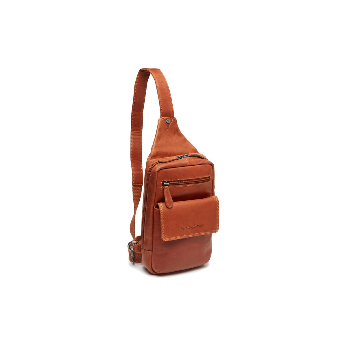 Cognac Leather Sling Bag Turelle til Kvinder, front view