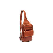 Cognac Leather Sling Bag Turelle til Kvinder, front view