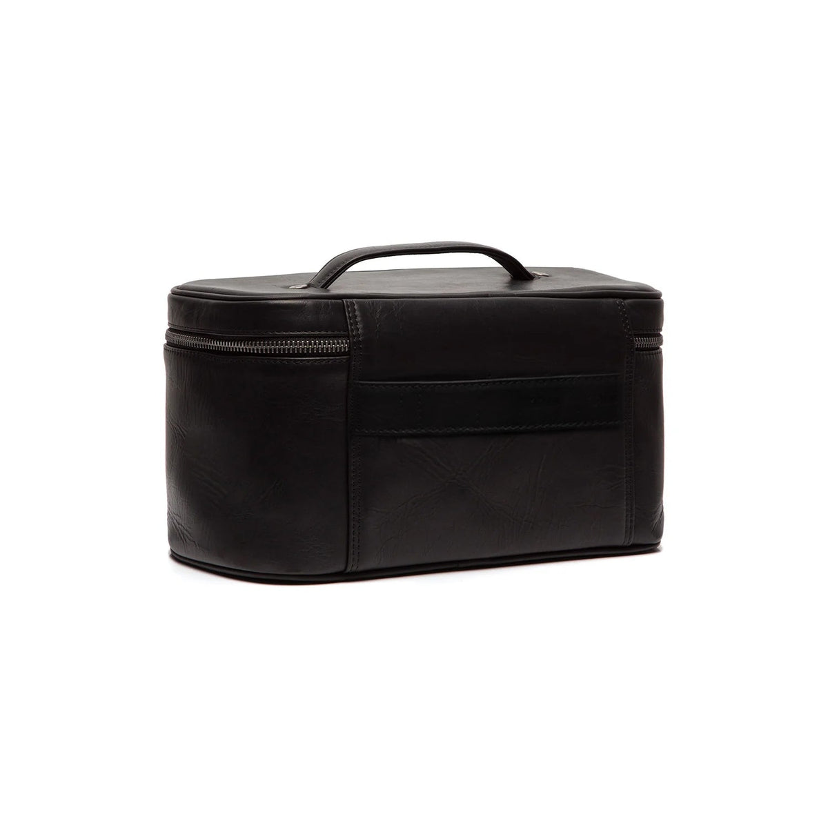 Tailored Rib Cuffs &amp; Hem Craftsmanship Construction Detail on Limone Full-Grain Leather Toiletry Bag til Kvinder