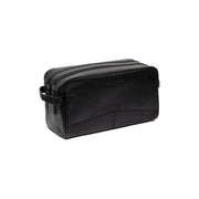 Stefan Full-Grain Leather Toiletry Bag til Kvinder in Classic 100% Full-Grain Leather - Front Profile View &amp; Tailored Silhouette | Buy Online