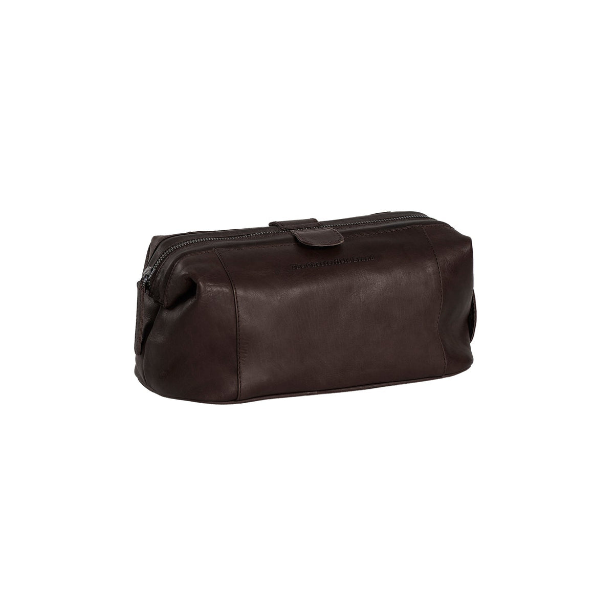 Tailored Rib Cuffs &amp; Hem Craftsmanship Construction Detail on Vince Full-Grain Leather Toiletry Bag til Kvinder