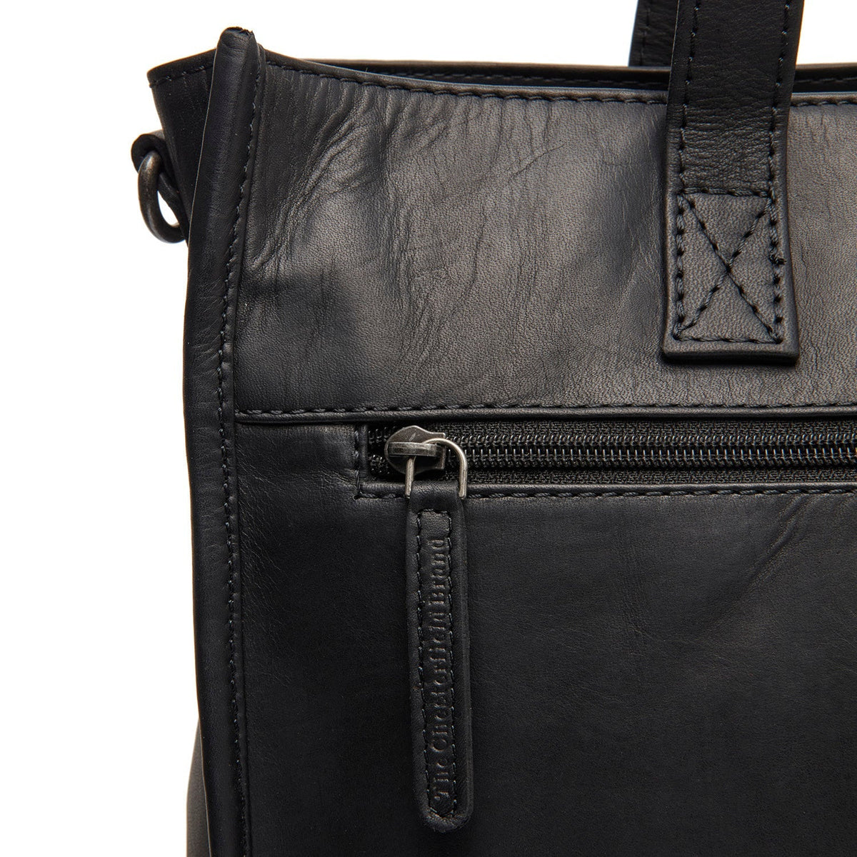Adana Full-Grain Leather Tote Bag til Kvinder - Structured Side Profile Showing Gusset Depth &amp; Expansion Capacity