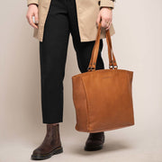 Berlin Full-Grain Leather Tote Bag til Kvinder – alternate product view 3