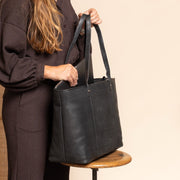 
Ferrera Tote bag i læder - Struktureret sideprofil med rummelighed