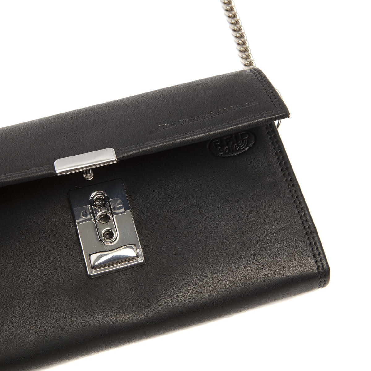 Elba Full-Grain Leather Waiter Wallet til Kvinder - Structured Side Profile Showing Gusset Depth &amp; Expansion Capacity