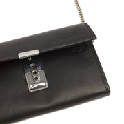 Elba Full-Grain Leather Waiter Wallet til Kvinder - Structured Side Profile Showing Gusset Depth &amp; Expansion Capacity