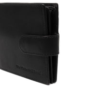 Curtis Full-Grain Leather Wallet til Mænd - Structured Side Profile Showing Gusset Depth &amp; Expansion Capacity