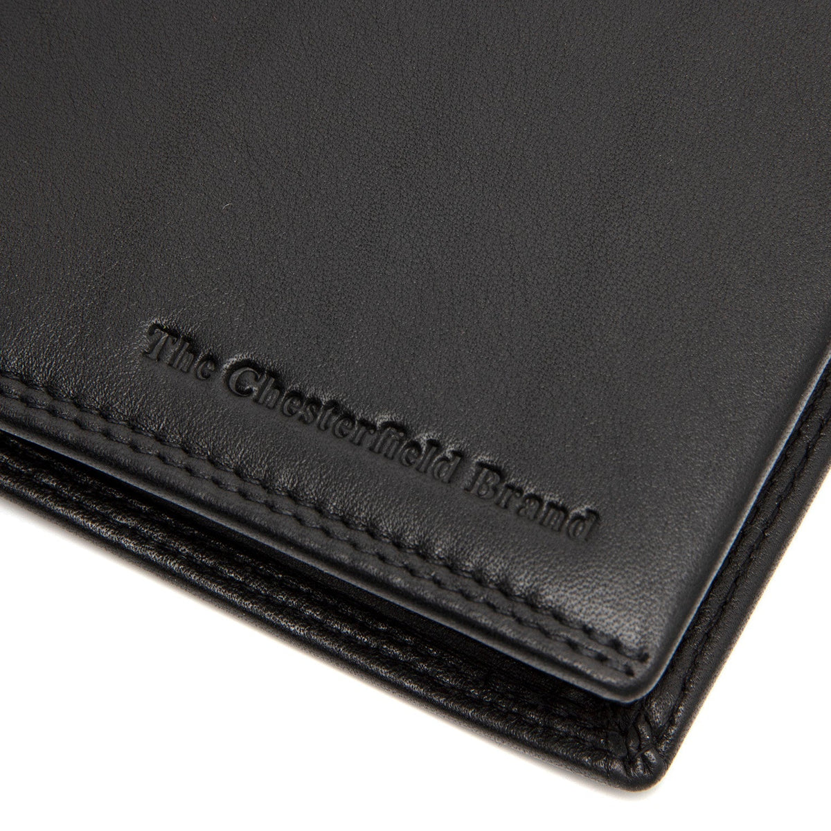 Solid Antique Brass Hardware &amp; Heavy-Duty Dual Zipper Detail on Hanson Full-Grain Leather Wallet til Mænd