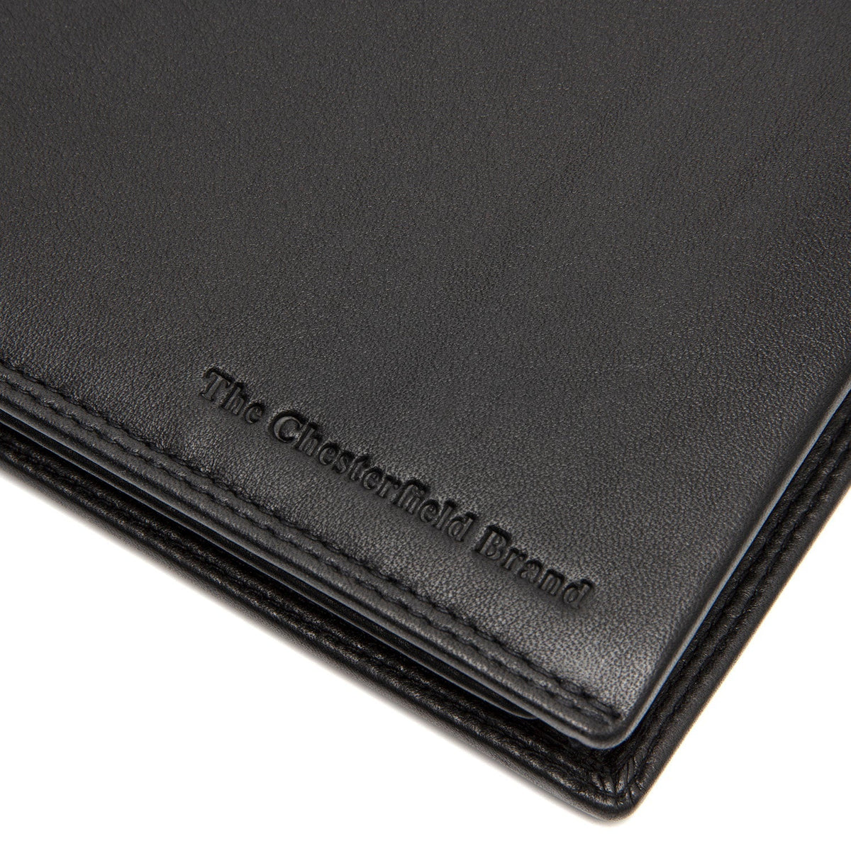 Solid Antique Brass Hardware &amp; Heavy-Duty Dual Zipper Detail on Lynnwood Full-Grain Leather Wallet til Mænd