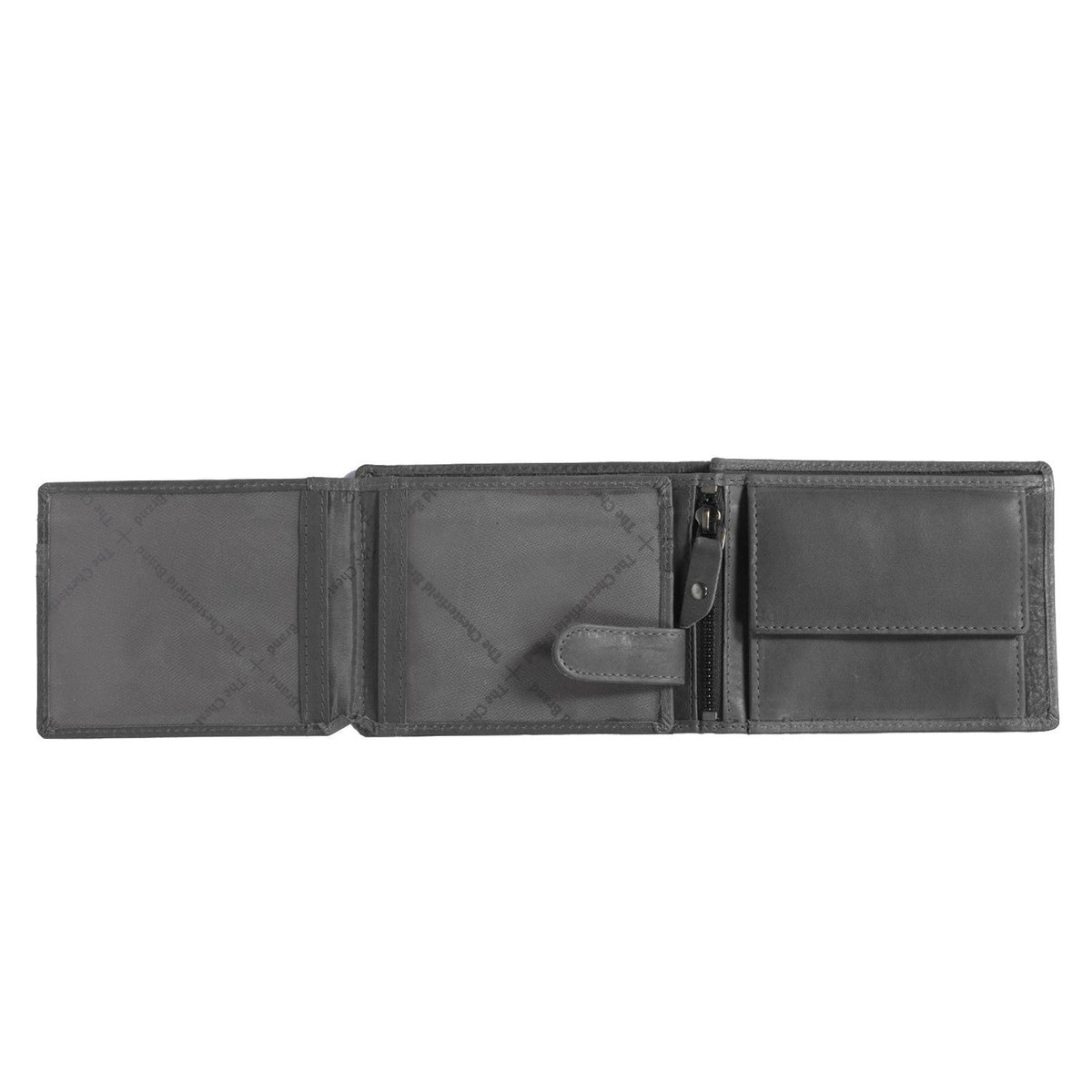 Marion Full-Grain Leather Wallet til Mænd - Structured Side Profile Showing Gusset Depth &amp; Expansion Capacity