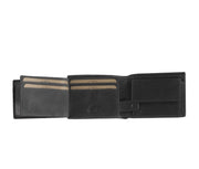 Solid Antique Brass Hardware &amp; Heavy-Duty Dual Zipper Detail on Marvin Full-Grain Leather Wallet til Mænd