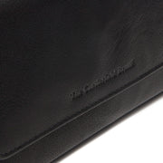 Solid Antique Brass Hardware &amp; Heavy-Duty Dual Zipper Detail on Rhodos Full-Grain Leather Wallet til Kvinder