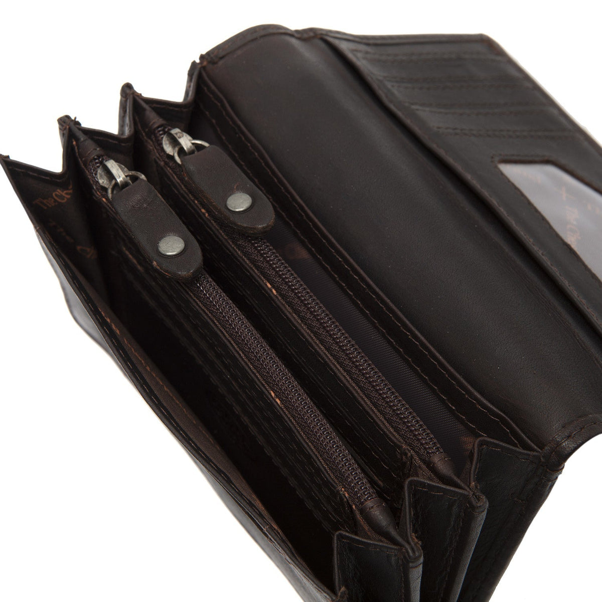 Salzburg Full-Grain Leather Wallet til Kvinder - Structured Side Profile Showing Gusset Depth &amp; Expansion Capacity