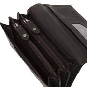 Salzburg Full-Grain Leather Wallet til Kvinder - Structured Side Profile Showing Gusset Depth &amp; Expansion Capacity