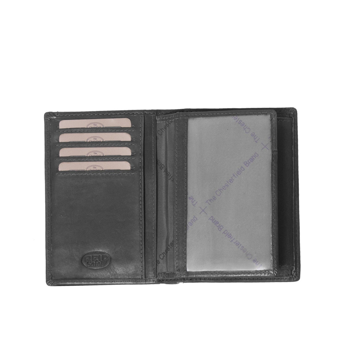 Siem Full-Grain Leather Wallet til Kvinder - Structured Side Profile Showing Gusset Depth &amp; Expansion Capacity