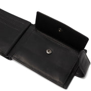 Solid Antique Brass Hardware &amp; Heavy-Duty Dual Zipper Detail on Yamba Full-Grain Leather Wallet til Mænd