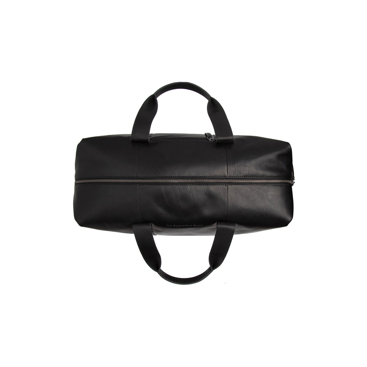 Solid Antique Brass Hardware &amp; Heavy-Duty Dual Zipper Detail on Conor Full-Grain Leather Weekender Bag til Kvinder