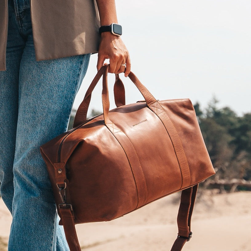 Conor Full-Grain Leather Weekender Bag til Kvinder – alternate product view 2