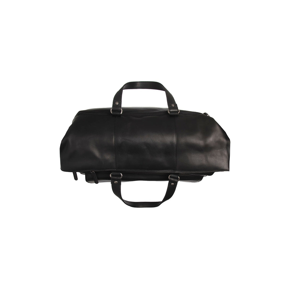 Lazio Full-Grain Leather Weekender Bag til Kvinder - Structured Side Profile Showing Gusset Depth &amp; Expansion Capacity