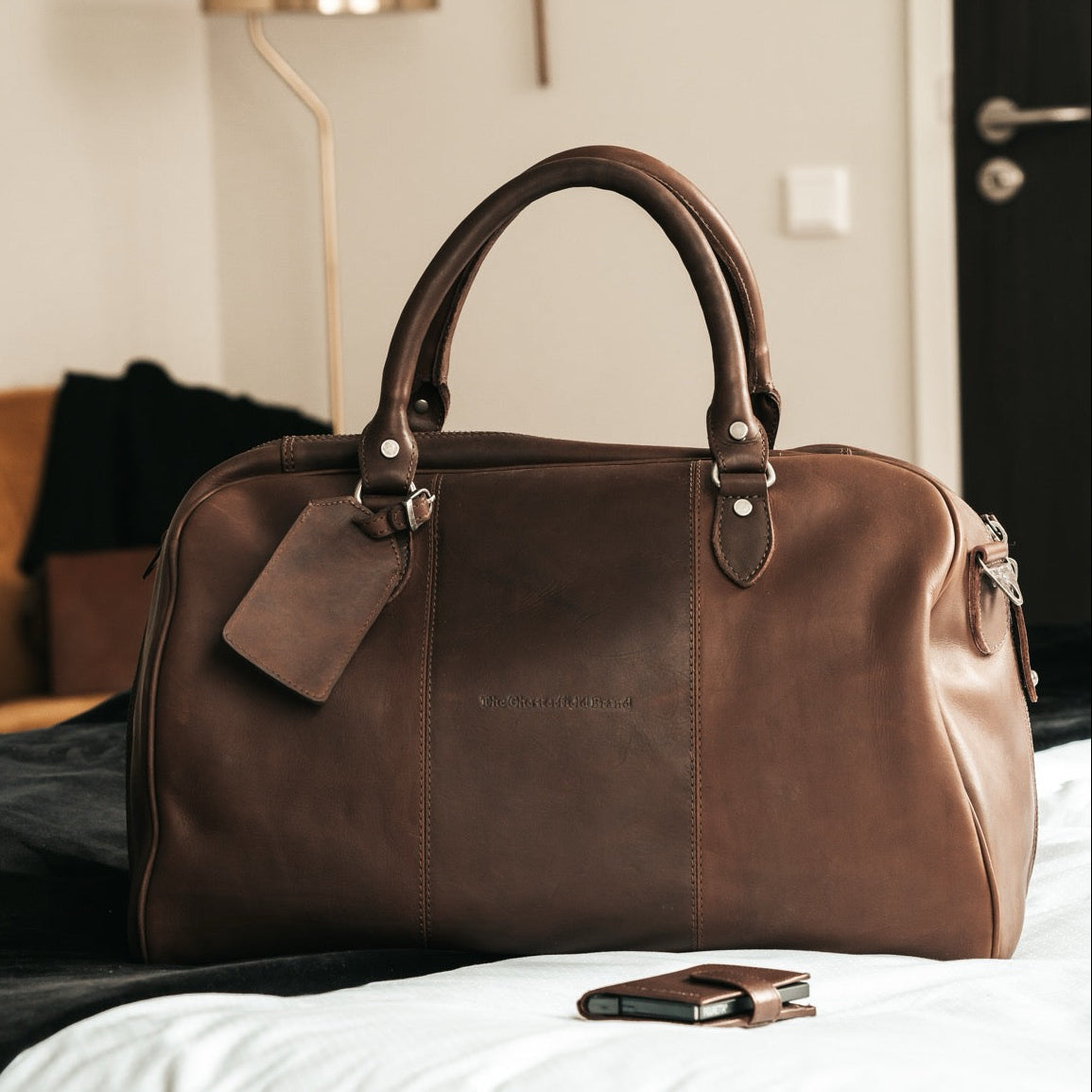 Liam Full-Grain Leather Weekender Bag til Kvinder – alternate product view 2