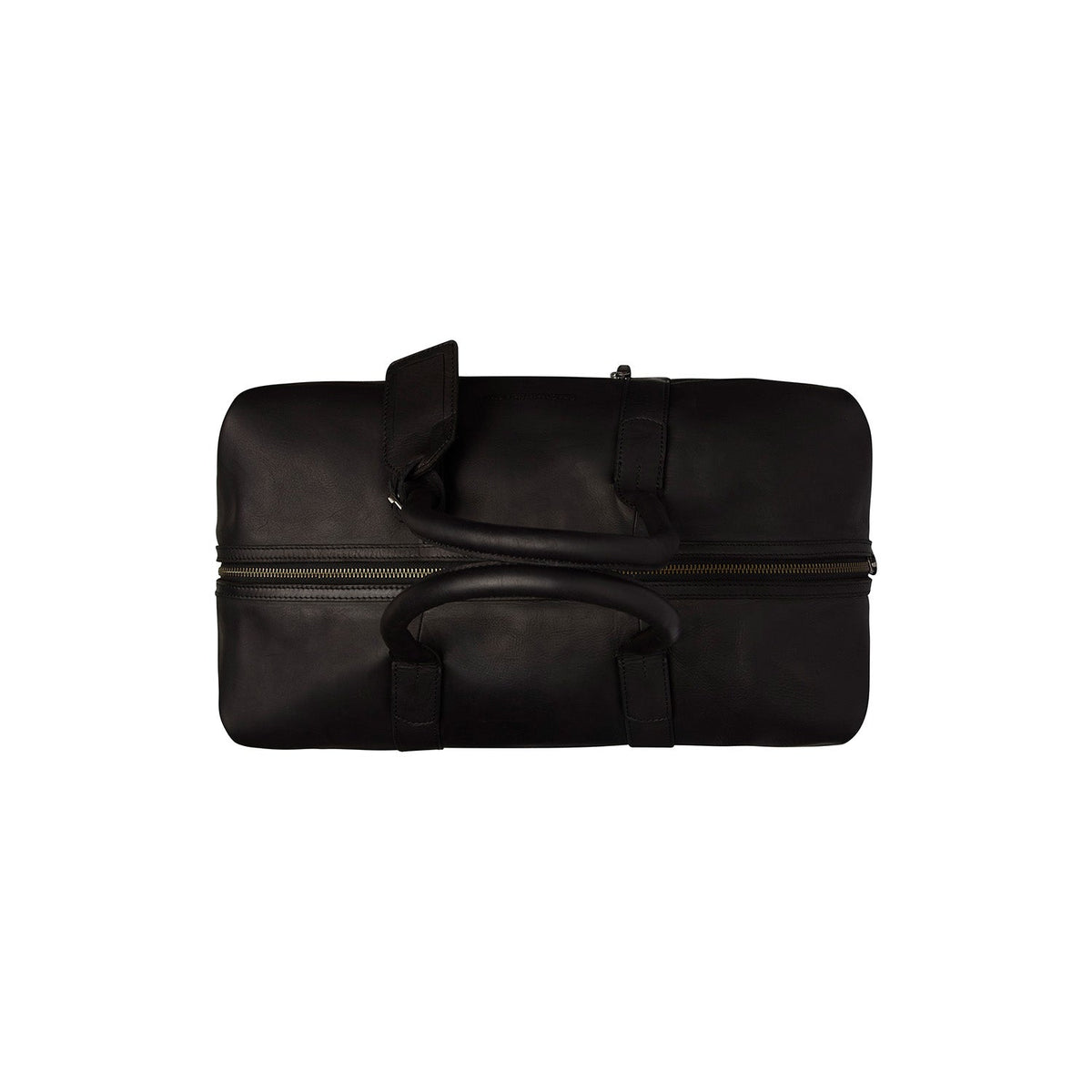 Portsmouth Full-Grain Leather Weekender Bag til Kvinder - Structured Side Profile Showing Gusset Depth &amp; Expansion Capacity