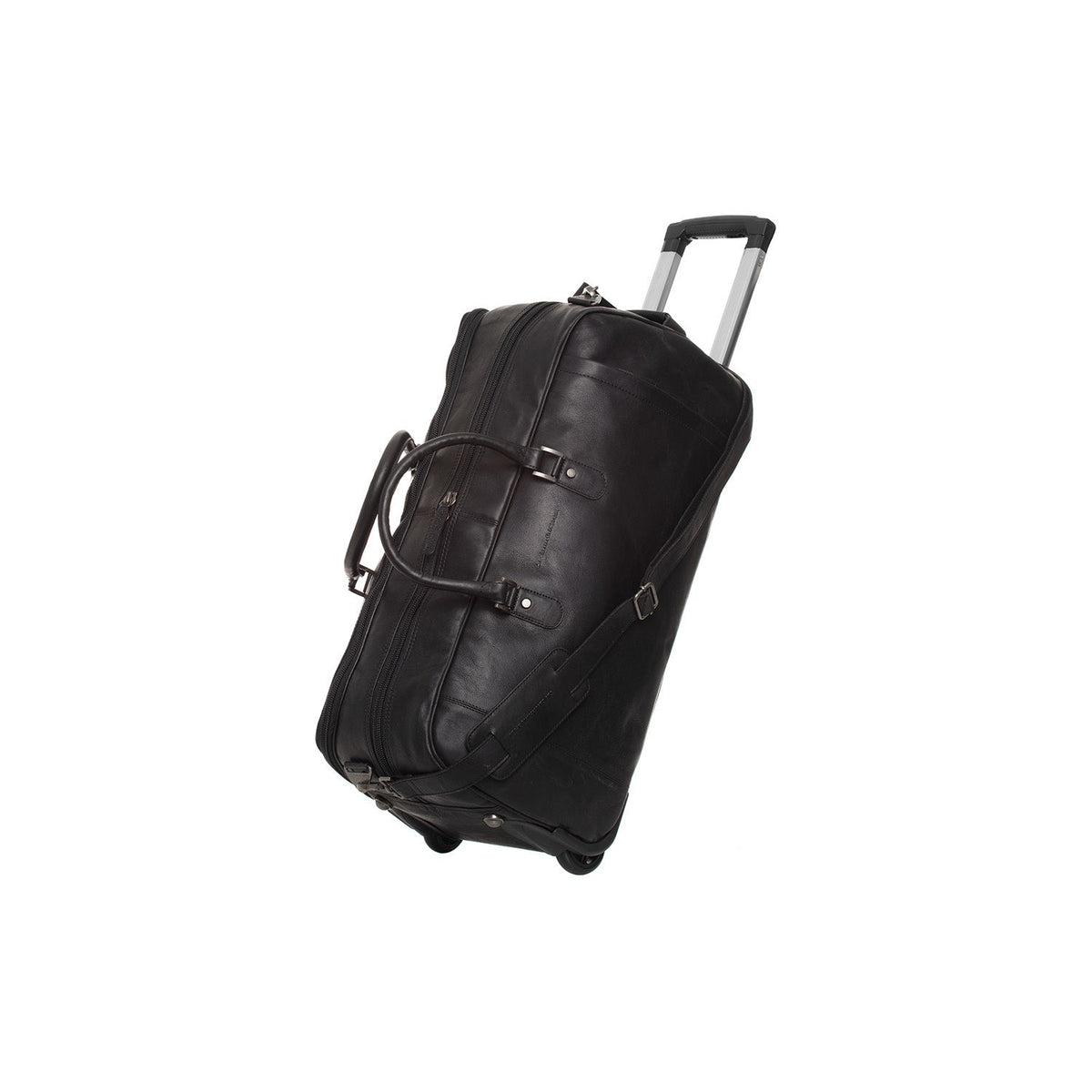 Leather Weekender Trolley Jayven til Kvinder in Classic 100% Full-Grain Leather - Full Exterior Front Profile View | Buy Online