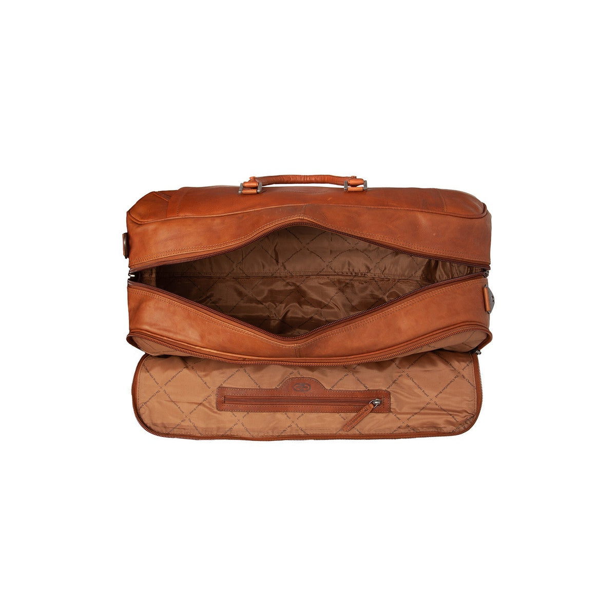 Cognac Leather Weekender Trolley Jayven til Kvinder, detail view 4