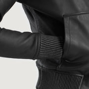Luna Hooded Læder Bomberjakke til Kvinder – alternate product view 6