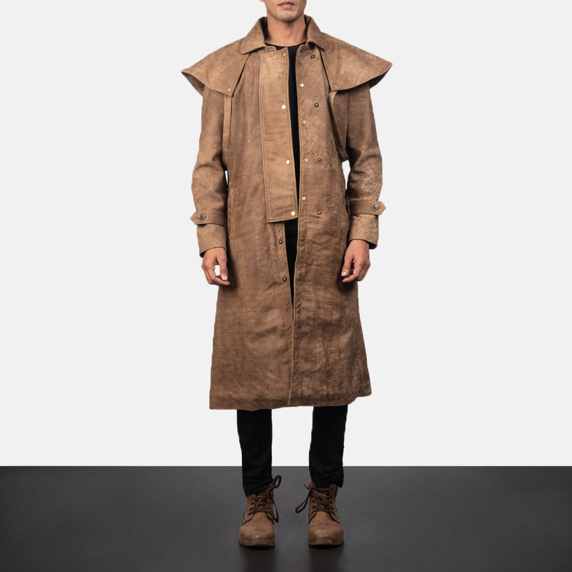 Maverick Brun Leather Duster til Mænd