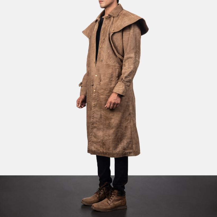 Maverick Brun Leather Duster til Mænd