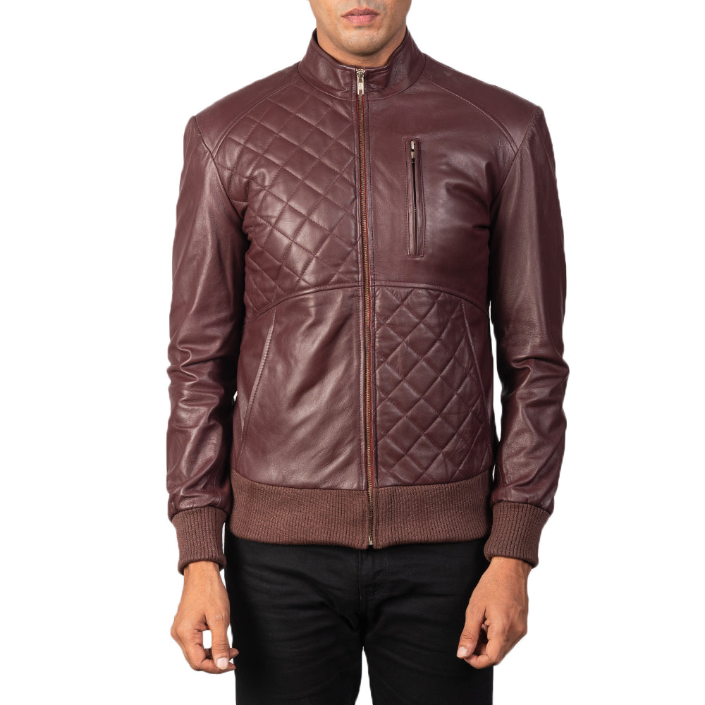 Moda Læder Bomberjakke til Mænd – alternate product view 3