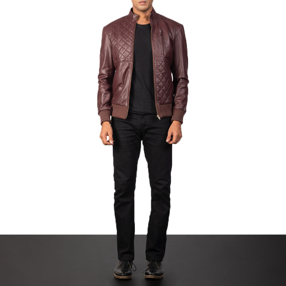 Moda Læder Bomberjakke til Mænd – alternate product view 4