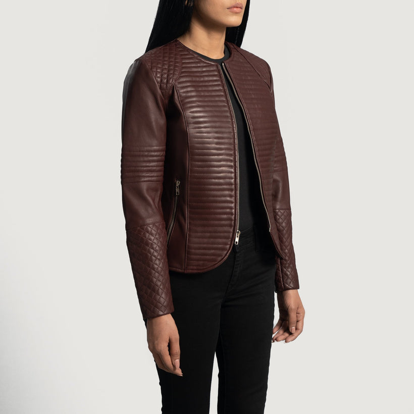 Nexi Quilted Læderjakke til Kvinder