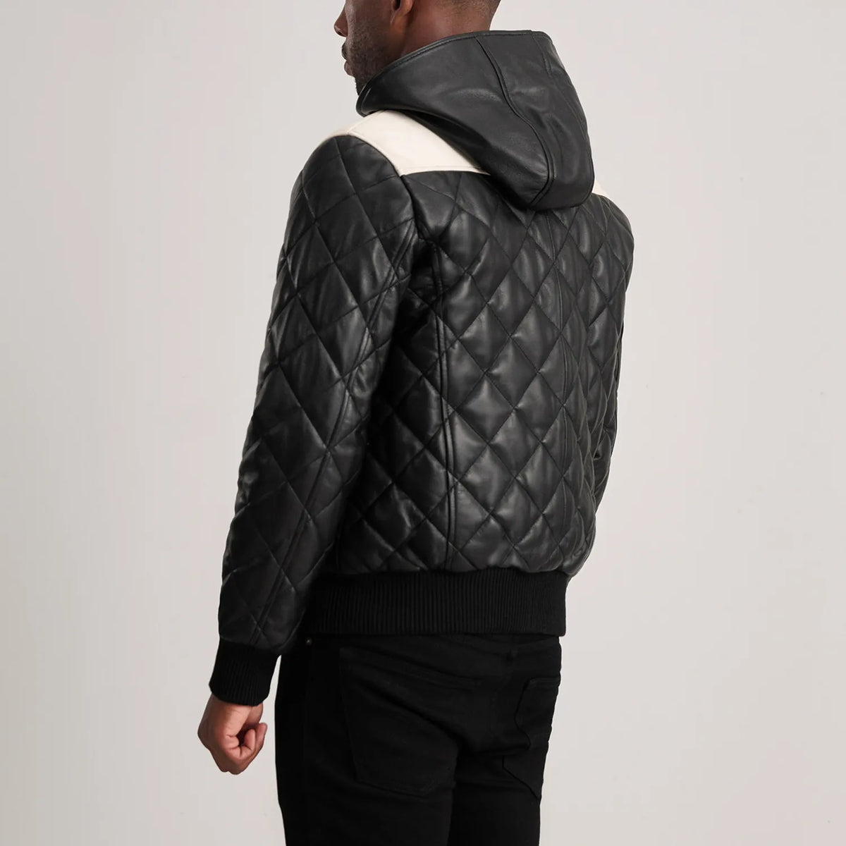 Authentic Sheepskin Leather with Semi-Aniline Finish Grain Texture &amp; Heavy-Duty Seam Stitching Detail