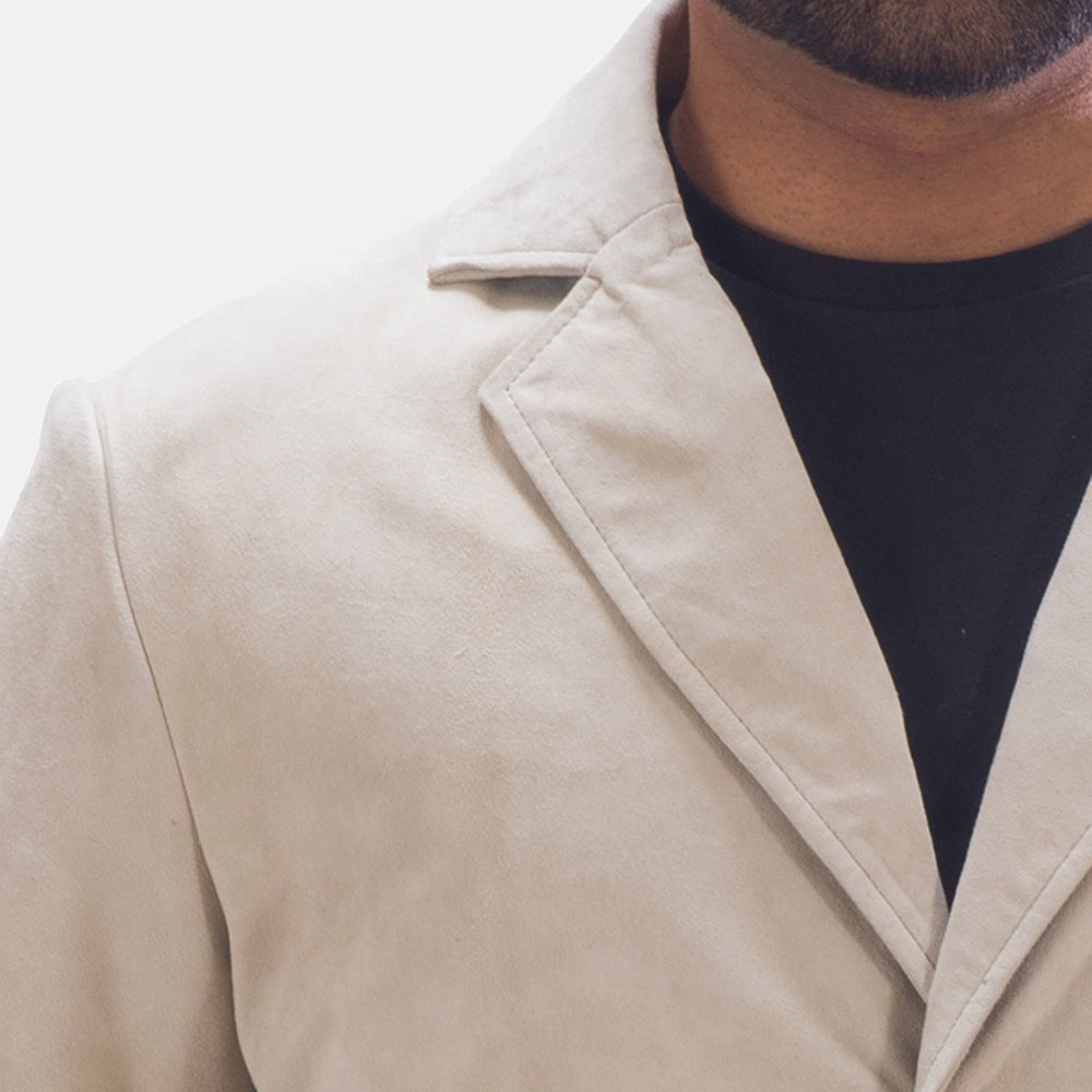 Men's Professor By Day Suede Blazer til Mænd - Lateral Side Profile View Showing Sleeve Cut &amp; Athletic Taper Fit