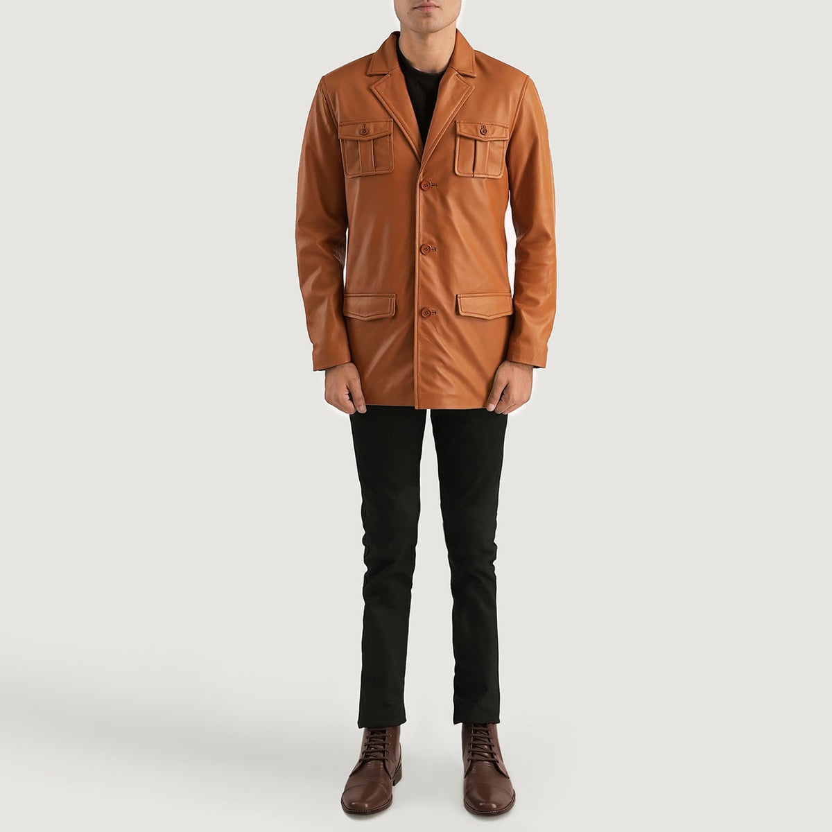 Ray Cutler Læderjakke til Mænd – alternate product view 3