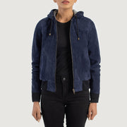 
Rebella Hooded Bomberjakke i Læder til Damer – alternate product view 1