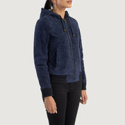
Rebella Hooded Bomberjakke i Læder til Damer – alternate product view 2