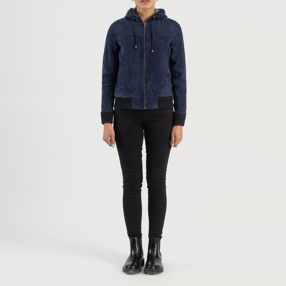 
Rebella Hooded Bomberjakke i Læder til Damer – alternate product view 3
