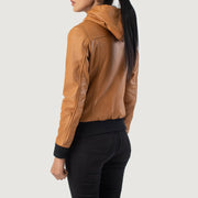 
Rebella Hooded Bomberjakke i Læder til Damer – alternate product view 5