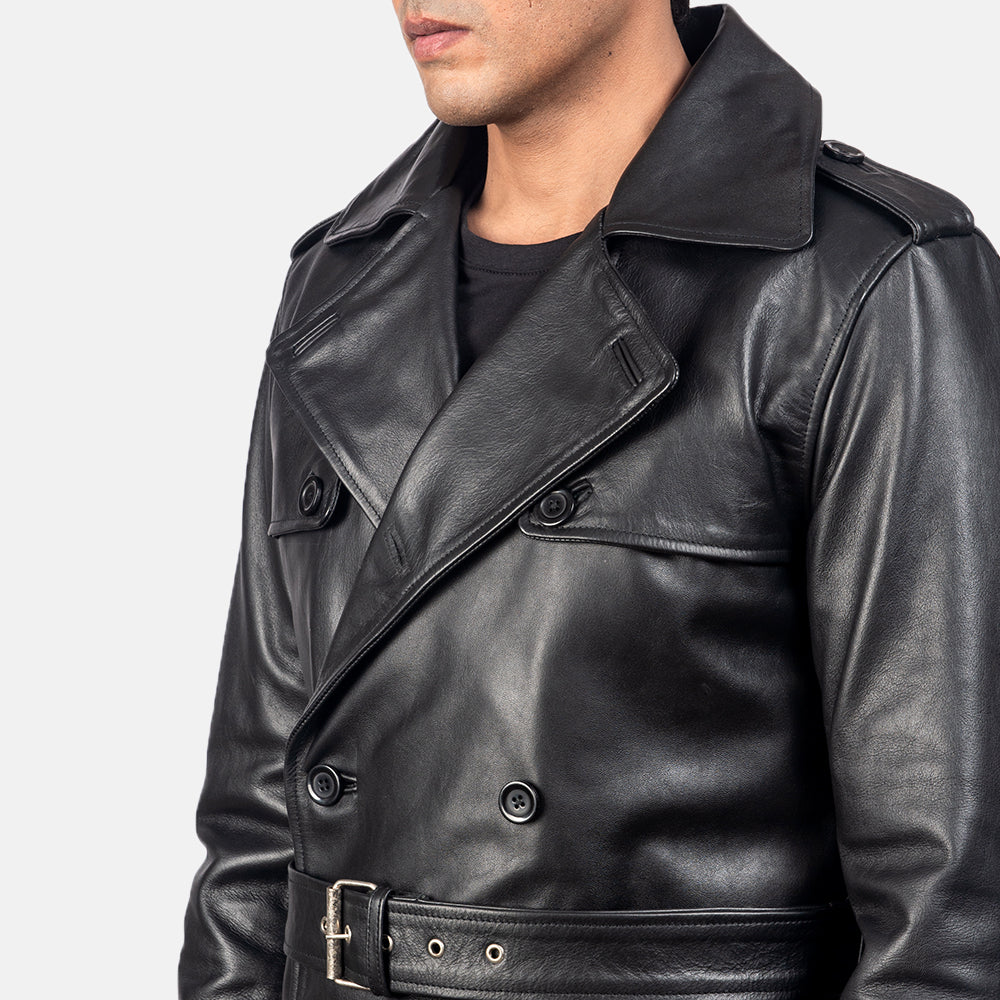 Authentic Cowhide Leather with Semi-aniline Finish Grain Texture & Heavy-Duty Seam Stitching Detail