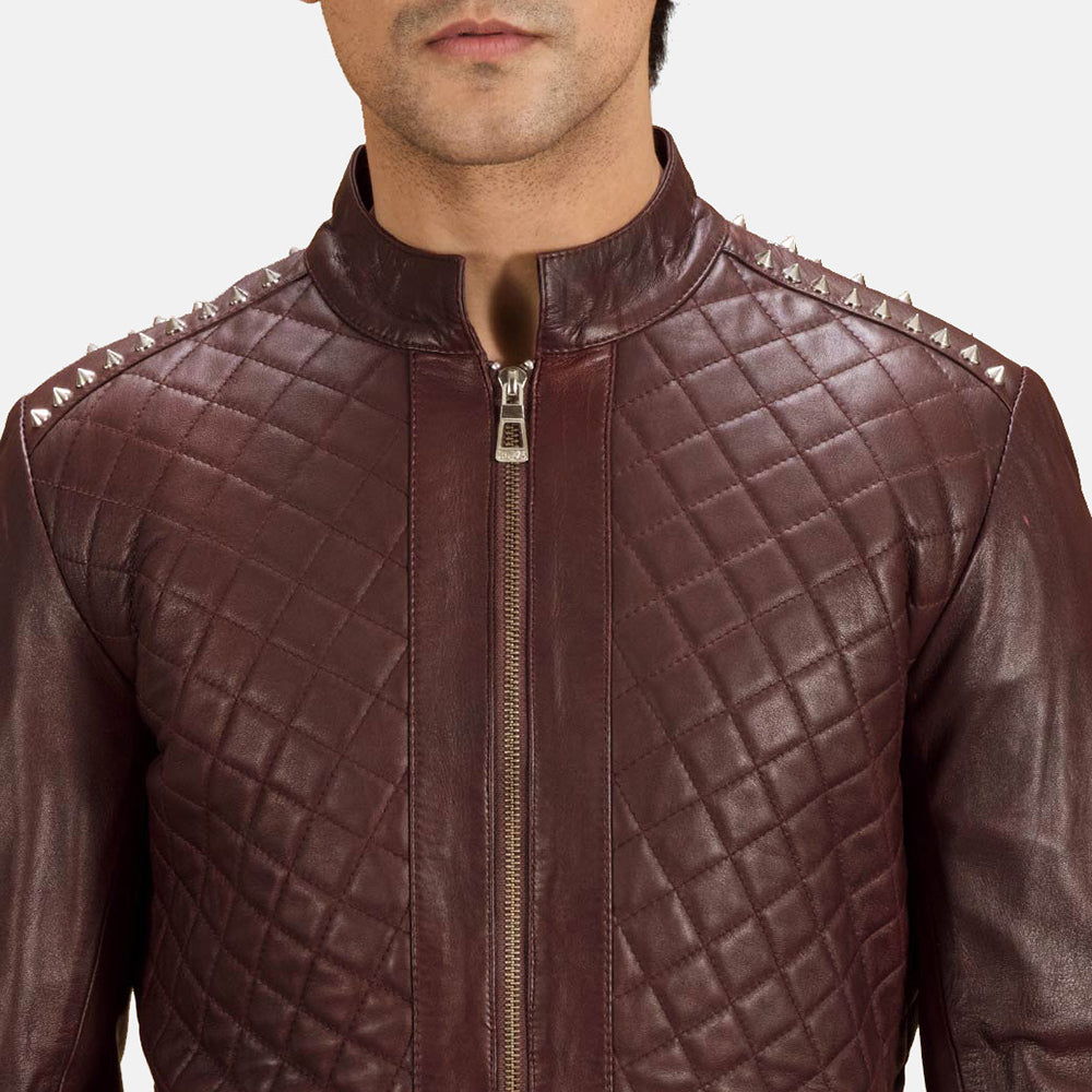 Authentic Sheepskin Leather with Semi-aniline Finish Grain Texture &amp; Heavy-Duty Seam Stitching Detail
