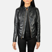 Rumella Læder Bikerjakke til Kvinder – alternate product view 1