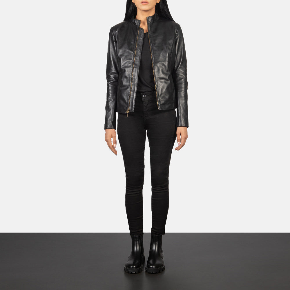 Rumella Læder Bikerjakke til Kvinder – alternate product view 3